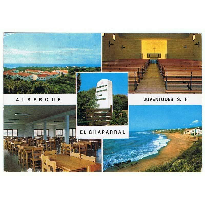 Postal de Fuengirola, Málaga. Albergue de Juventudes Sección Femenina El Chaparral