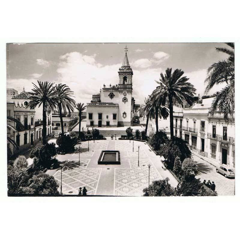 Postal de Huelva. Plaza de San Pedro. Ed. Arribas. Escrita 1961