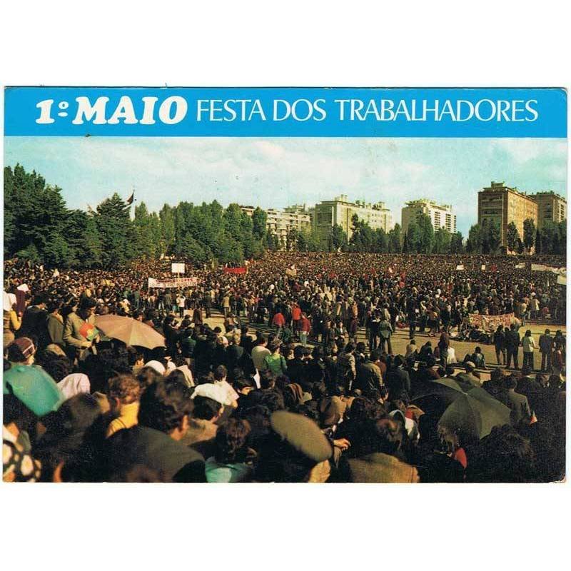 Postal Lisboa. 1º Maio 1974. Festa dos Trabalhadores. Ed. Ancora. Sin circular