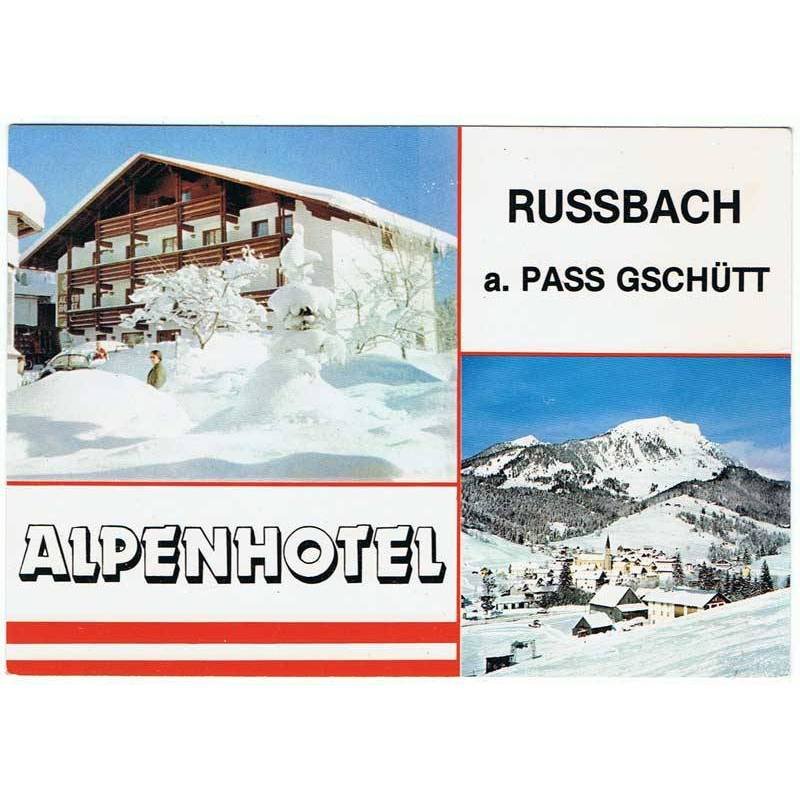 Postal Alpenhotel. Russbach. A. Pass Gschütt. Austria. Sin circular