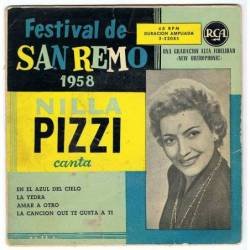 Festival de San Remo 1958. Nilla Pizzi canta En el Azul del Cielo + 3. EP
