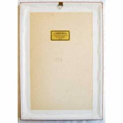 Acuarela original del Duomo y Campanario de Giotto en Florencia. Firmada. Enmarcada