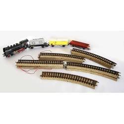 Lote Marklin Locomotora y vagones 24058, 464637, 598210 y 327154 con railes completos