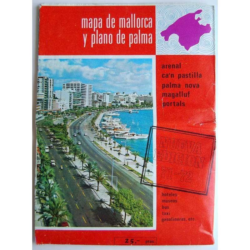 Mapa de Mallorca y Plano de Palma. 1971