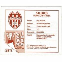 Cromo Ediciones Este Liga 95-96. Valencia C.F. Salenko. Plancha