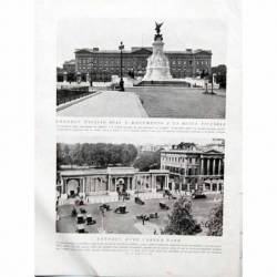 Lote de 3 láminas de Londres y Lovaina de principios del siglo XX pertenecientes a Geografía Universal