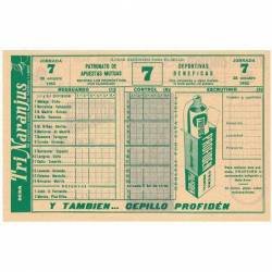 Quiniela 28-10-1962. Jornada 7. Plancha