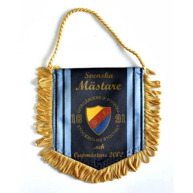 Banderín D.I.F. Svenska Mästare. Cupmästare 2002