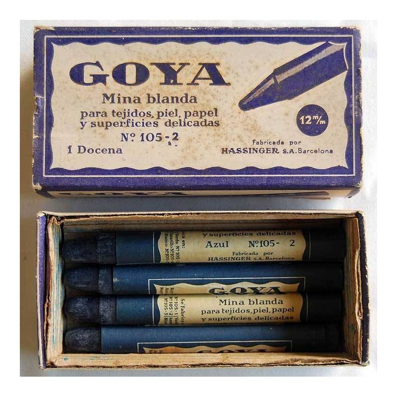 Antigua Caja de Mina Blanda Goya para tejidos, piel, papel y superficies delicadas Nº 105-2