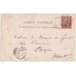 Postal Francia. Lourdes en 1860. No. 193