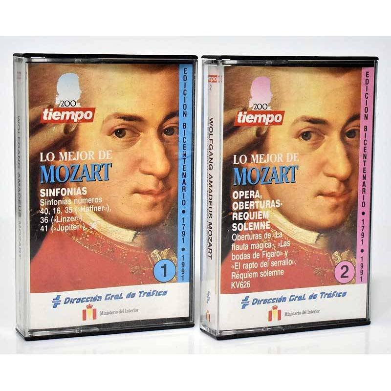 Lo Mejor de Mozart - Sinfonías + Opera, Oberturas-Requiem. Ed. Bicentenario. 2 x Casete