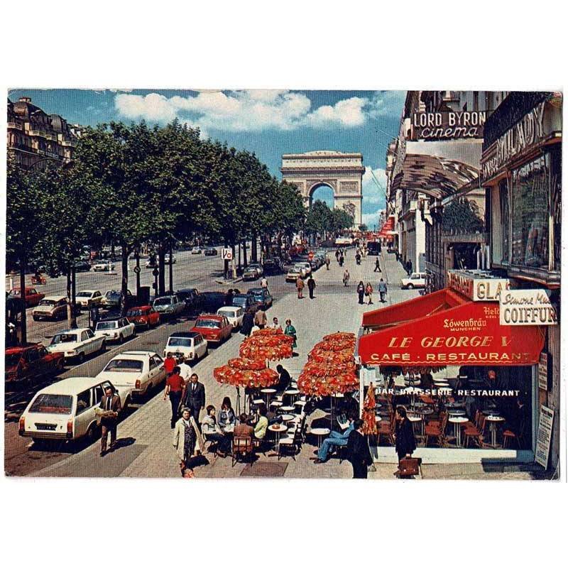 Postal Francia. Paris. L'Arc de Triomphe vu des Champs-Elysées No. 631