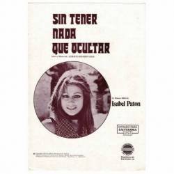 Cancionero Sin tener nada que ocultar de Isabel Paton con cifrado para guitarra