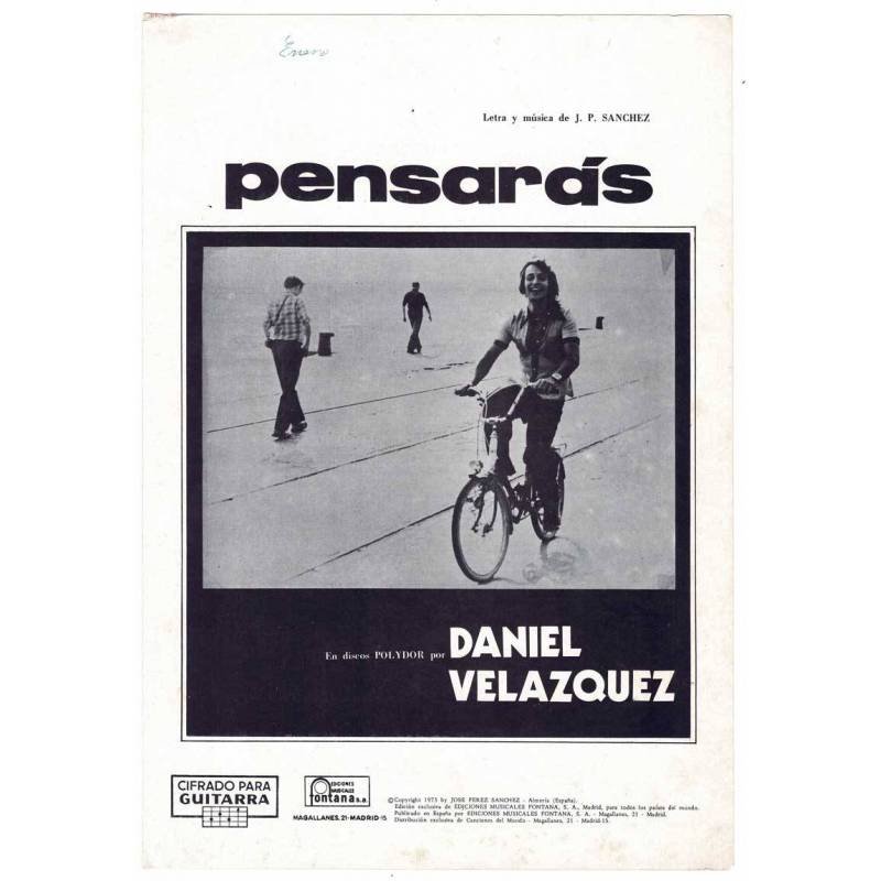 Cancionero Pensarás de Daniel Velázquez con cifrado para guitarra