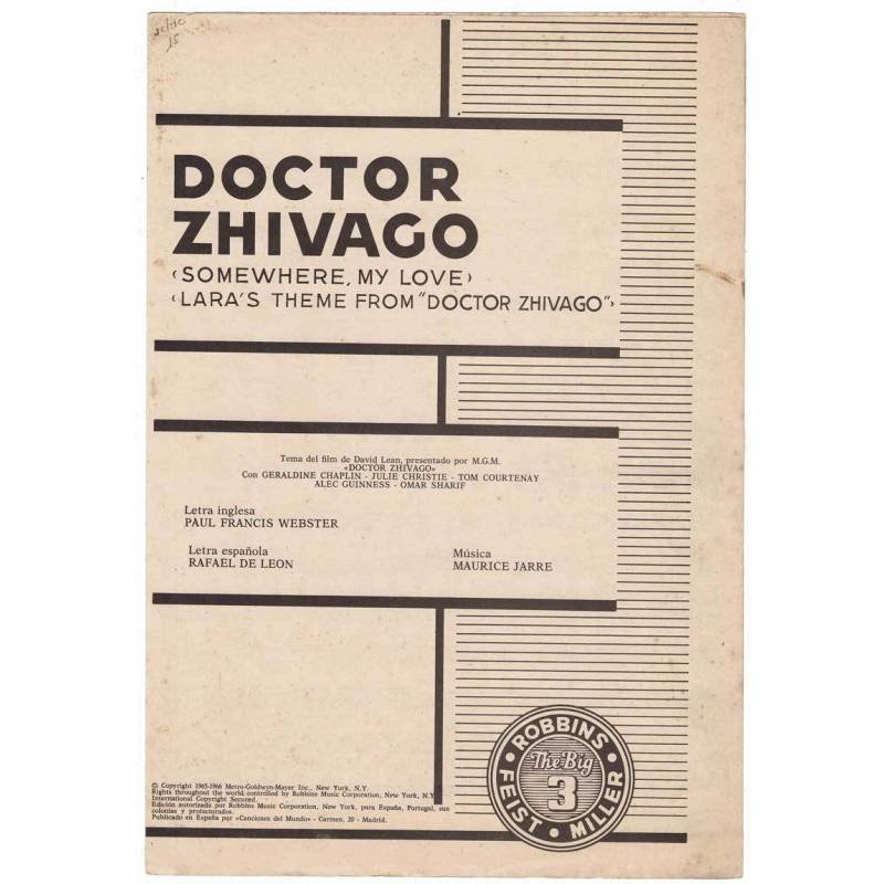 Cancionero Doctor Zhivago por Maurice Jarre