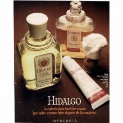 Publicidad Hidalgo colonia para hombre de Myrurgia años 70