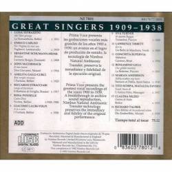 Great Singers 1909-1938. Prima Voce. CD