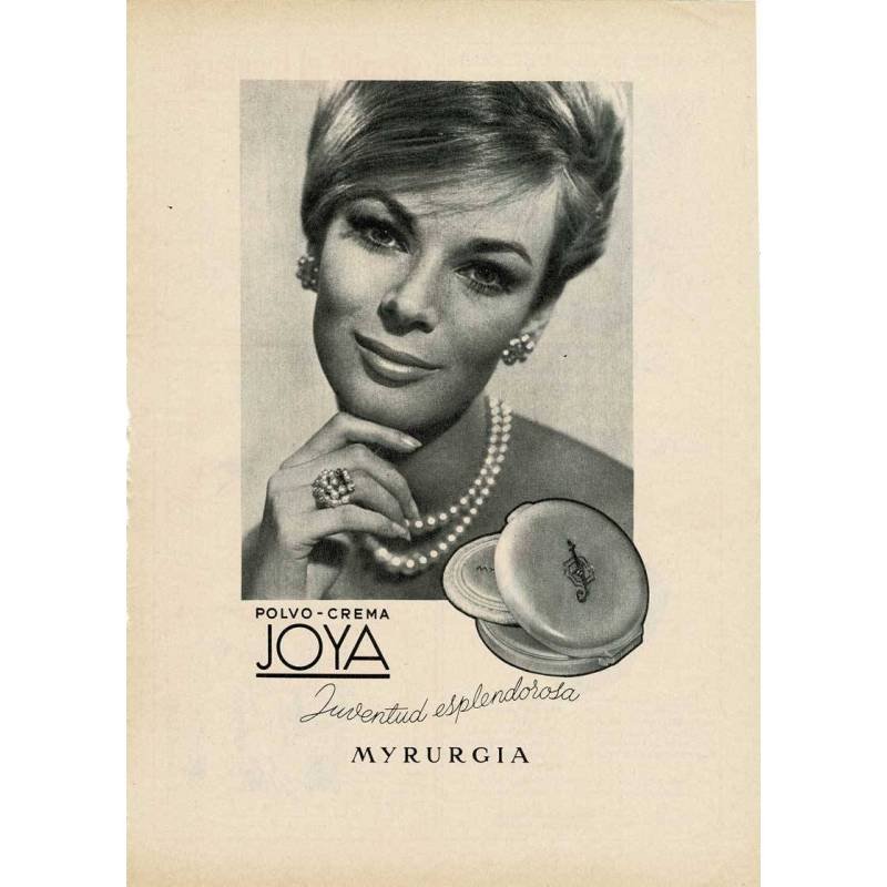 Hoja publicitaria Polvo-Crema Joya de Myrurgia