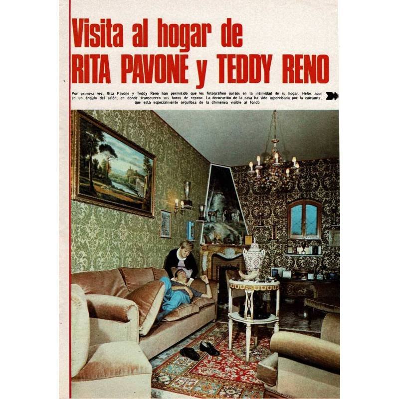 Reportaje Visita al hogar de Rita Pavone y Teddy Reno