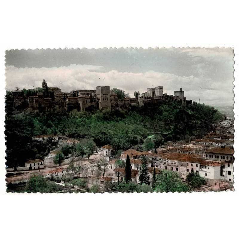 Postal Granada. La Alhambra desde San Nicolás No. 12