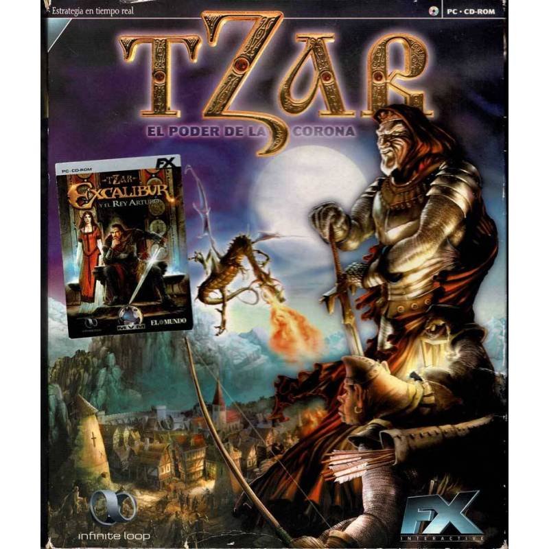 Pack Tzar El Poder de la Corona. Tzar Excalibur y el Rey Arturo + Tzar Infinite Loop. PC