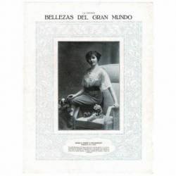 Recorte prensa. Bellezas del Gran Mundo. Angela Luque y Maldonado. 1915