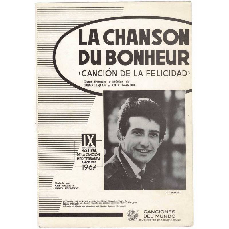 Cancionero La Chanson du Bonheur (La Canción de la Felicidad) de Guy Mardel