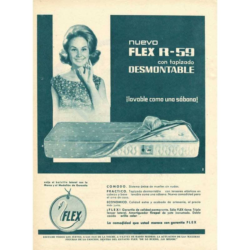Publicidad colchón Flex R-59