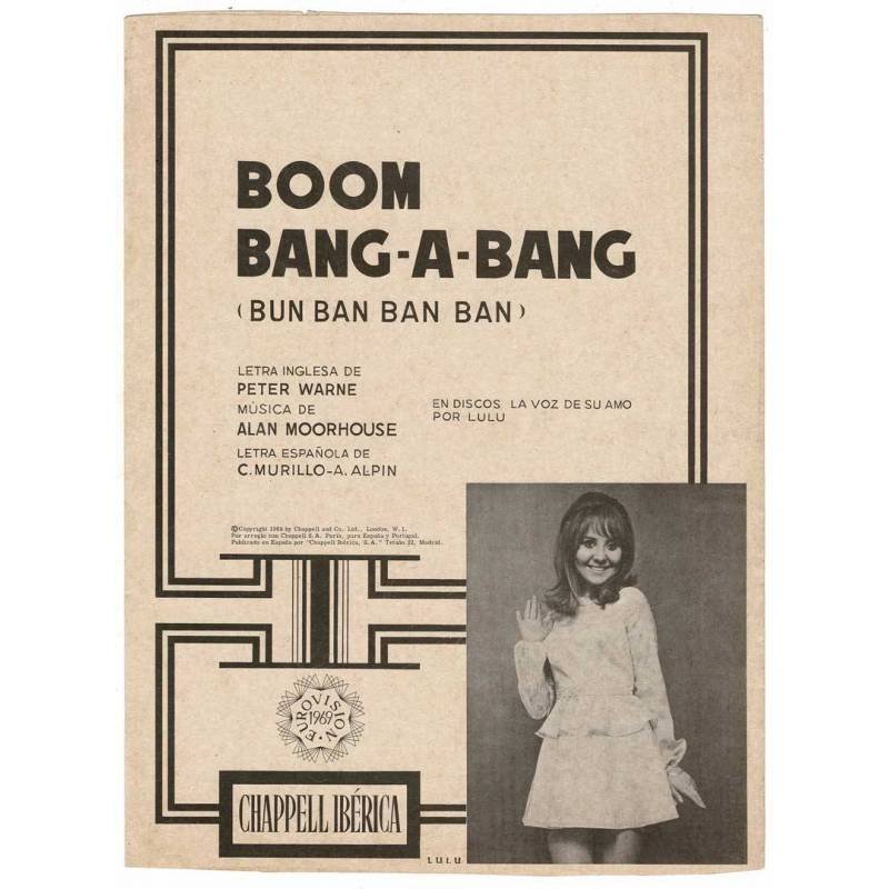 Cancionero Boom Bang-A-Bang de Lulu