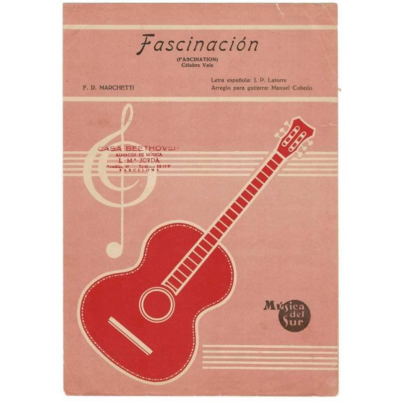 Cancionero Fascinación (Célebre Vals) de F. D. Marchetti