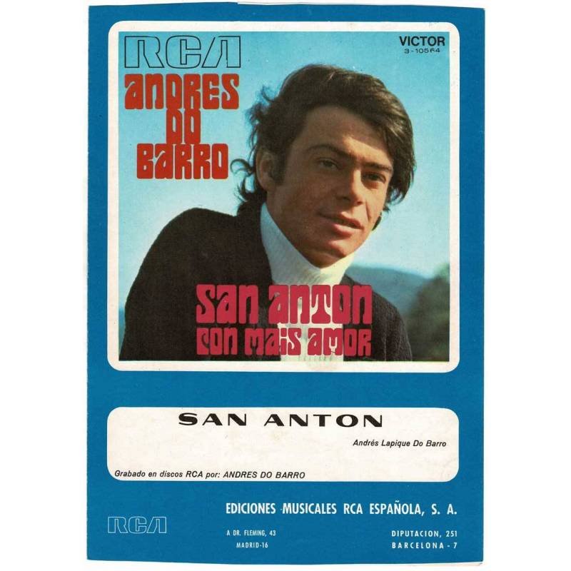 Cancionero San Anton con Mais Amor de Andres do Barro