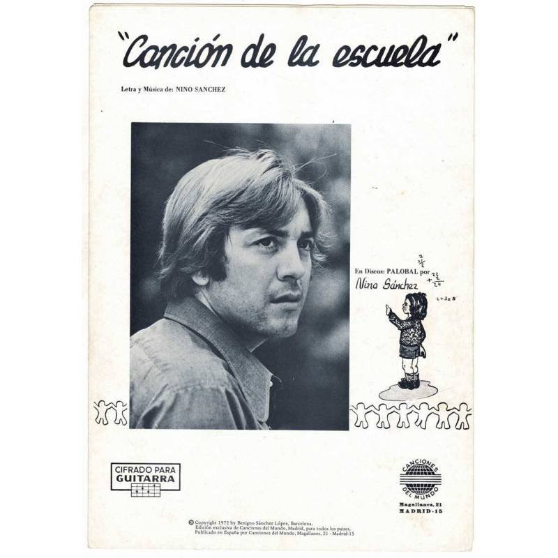Cancionero Canción de la escuela de Nino Sánchez con cifrado para guitarra