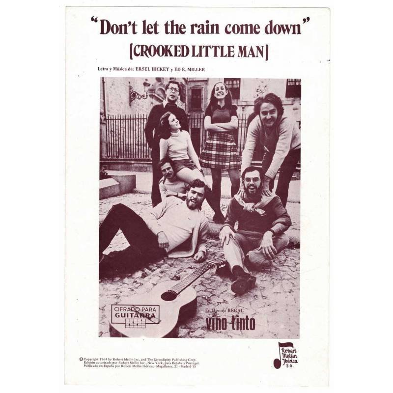 Cancionero Don't let the rain come down de Vino Tinto con cifrado para guitarra