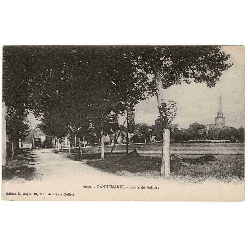 Postal Francia. Dannemarie. Route de Belfort No. 2032