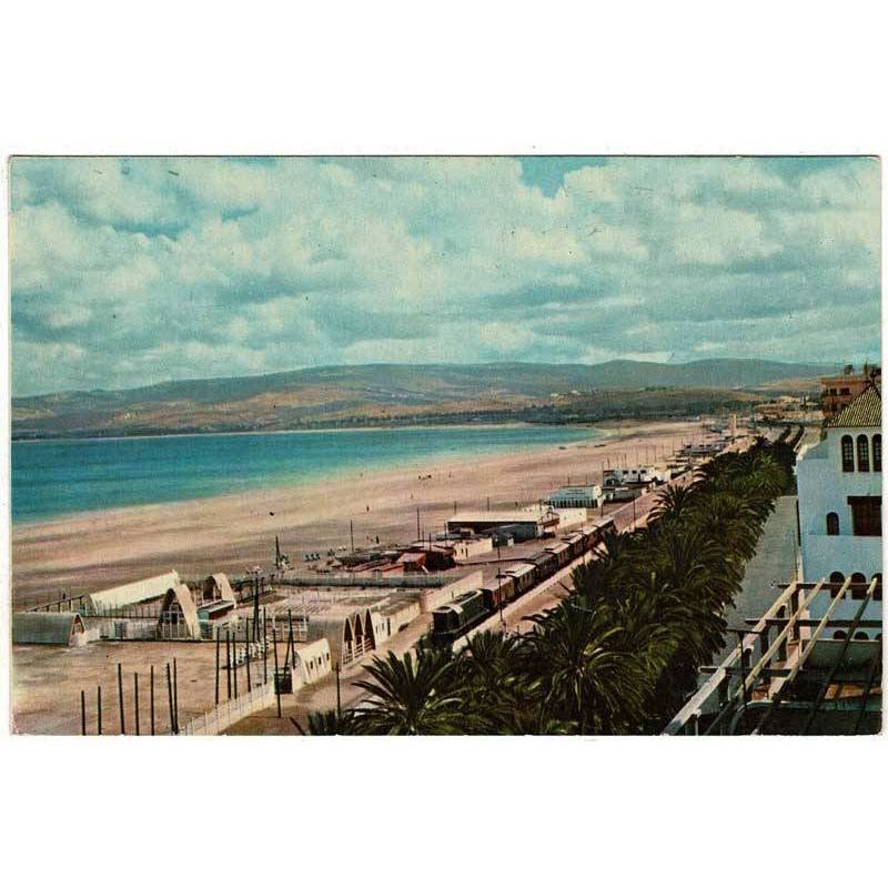 Postal Marruecos. Tanger. Vista de la playa No. 16