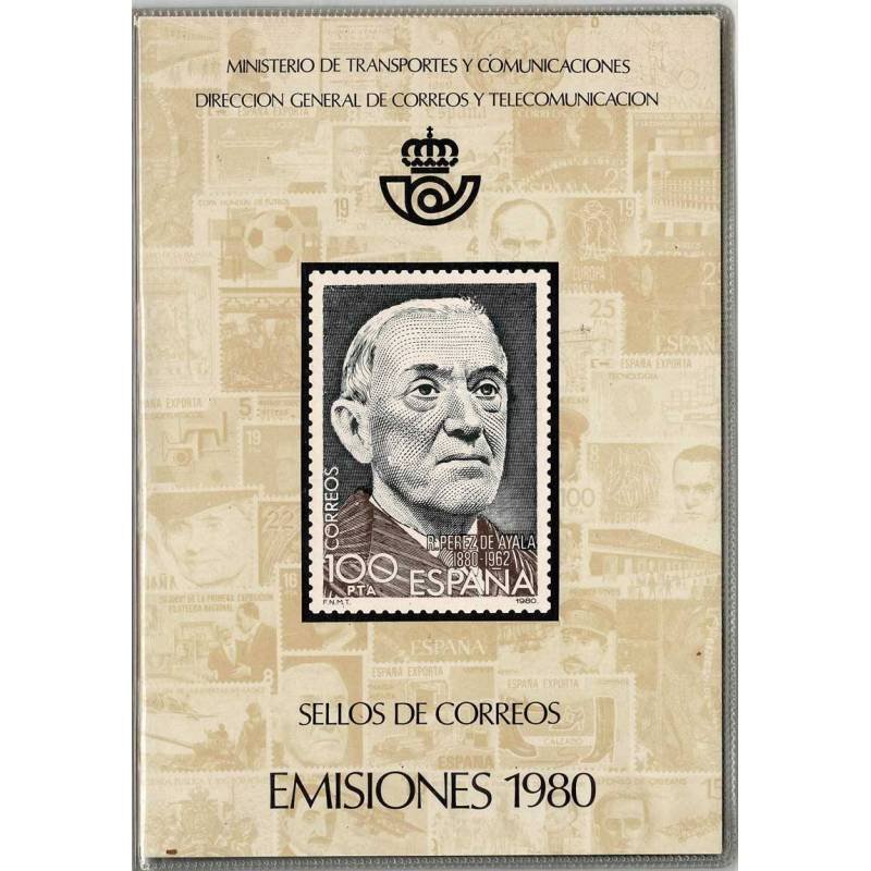 Album Carpeta Sellos de Correos. Emisiones 1980. Completo. Nuevos sin charnela