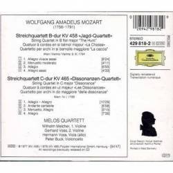 Wolfgang Amadeus Mozart, Melos Quartet - String Quartets. The Hunt. Dissonance. CD