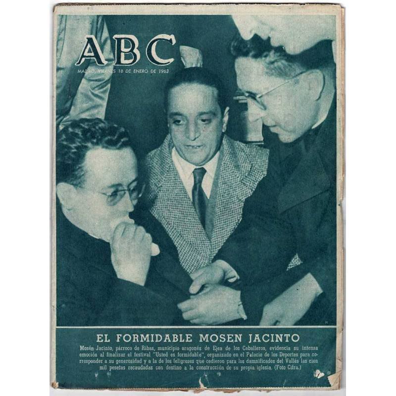 Periódico ABC 18 Enero 1963. El formidable Mosen Jacinto