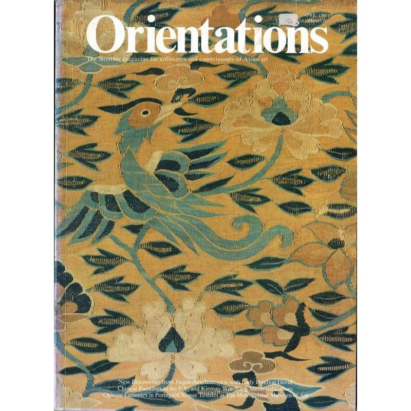 Orientations. Magazine of Asian art Volume 23 No. 4. April 1992