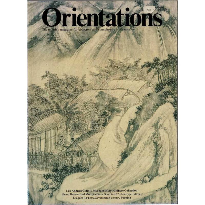 Orientations. Magazine of Asian art Volume 20 No. 11. November 1989