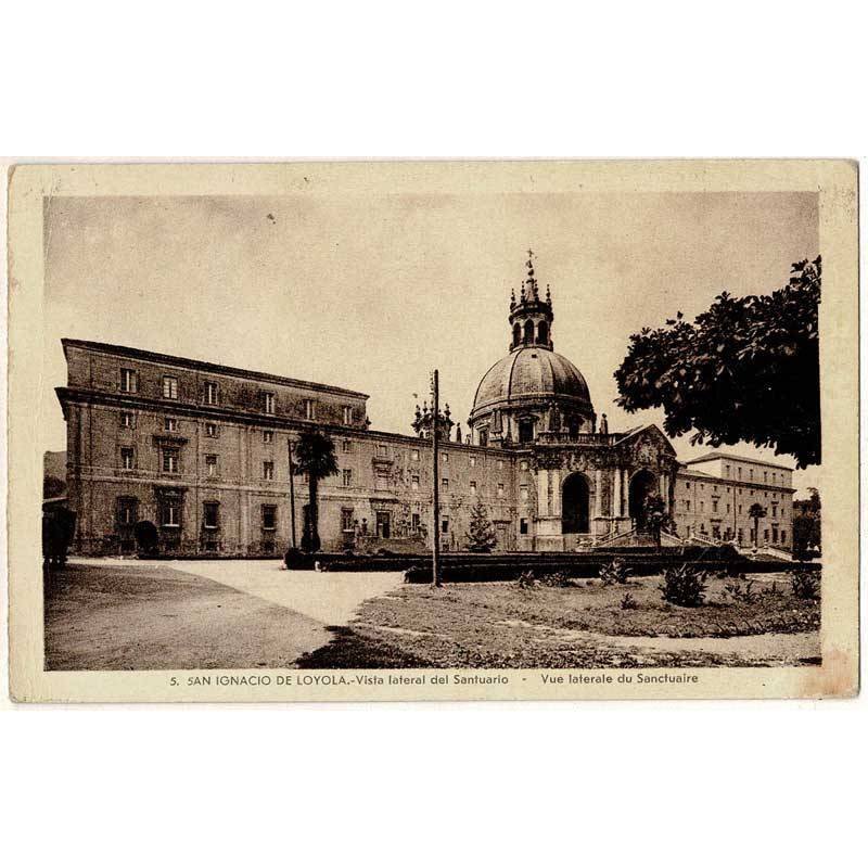 Postal Guipúzcoa. San Sebastián. San Ignacio de Loyola. Vista lateral del Santuario No. 5