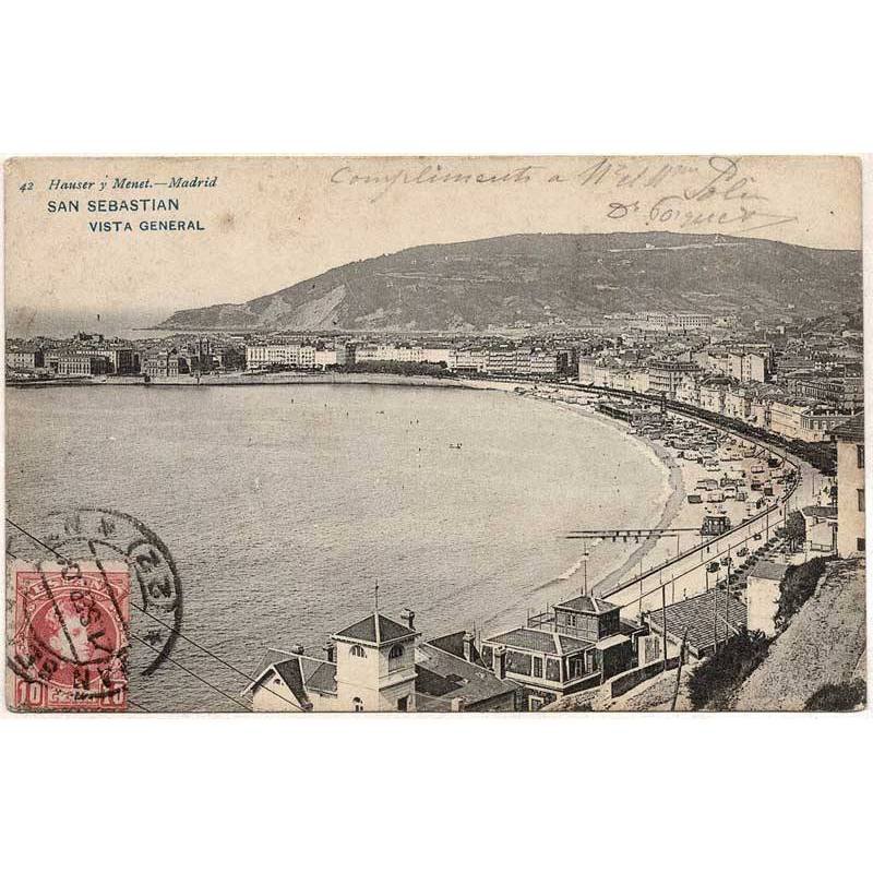 Postal Guipúzcoa. San Sebastián. Vista general No. 42