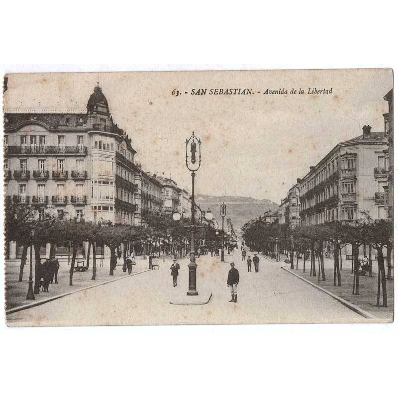 Postal Guipúzcoa. San Sebastián. Avenida de la Libertad No. 63