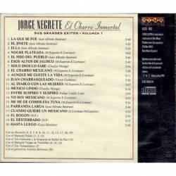 Jorge Negrete - El Charro Inmortal. Sus Grandes Exitos vol. 1. CD
