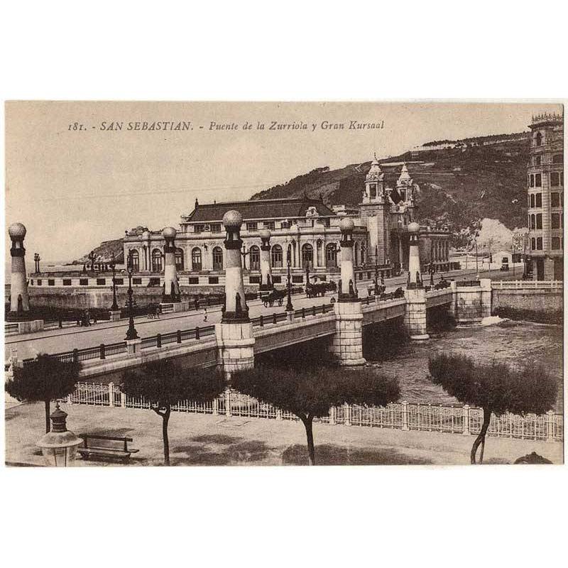 Postal Guipúzcoa. San Sebastián. Puente de la Zurriola y Gran Kursaal No. 181