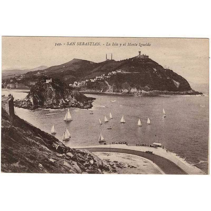 Postal Guipúzcoa. San Sebastián. La Isla y el Monte Igueldo No. 349