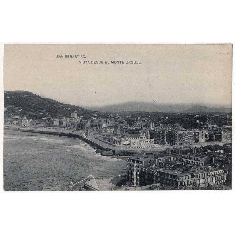 Postal Guipúzcoa. San Sebastián. Vista desde el Monte Urgull. Hauser y Menet