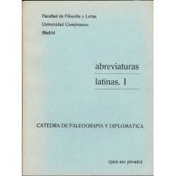 Abreviaturas Latinas I. Cátedra de Paleografía y Diplomática