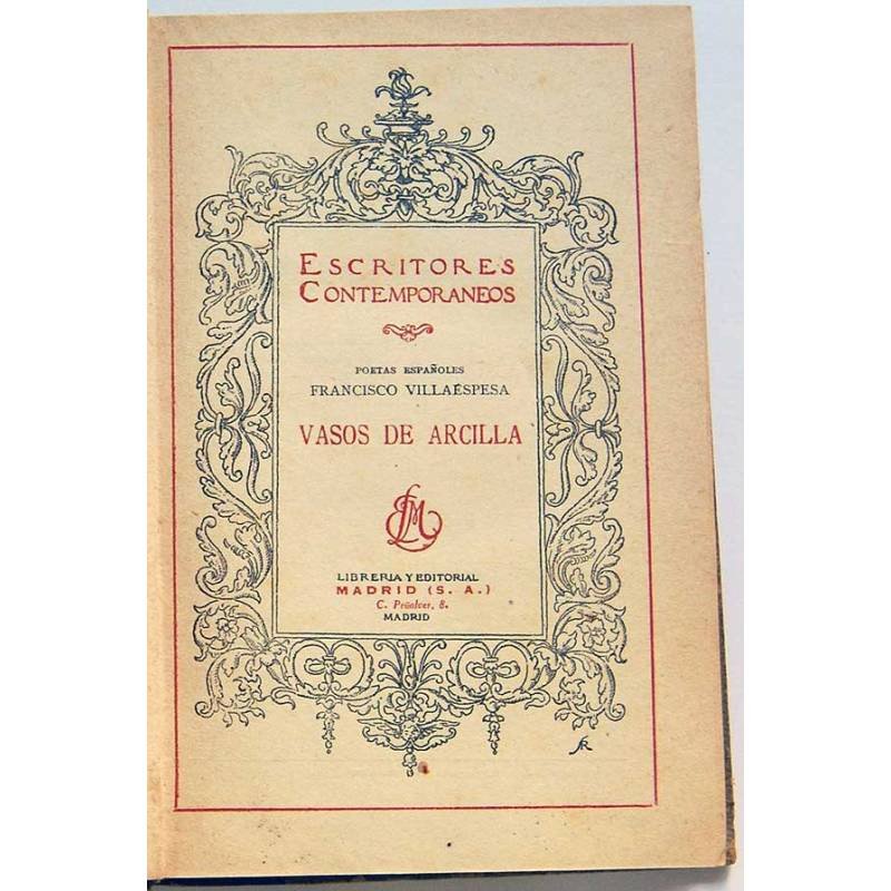 Vasos de Arcilla - Francisco Villaespesa (Ed. 1924)