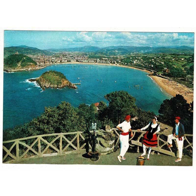 Postal Guipúzcoa. San Sebastián. Vista desde Igueldo No. 83. Radio La Voz de Guipúzcoa